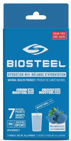 BioSteel High-Performance Sports Hydration Mix (7 Count) -Hockey Supremacy 630614 CAN 20Biosteel Hydration 20Mix Blue 20Raspberry 7CT Front