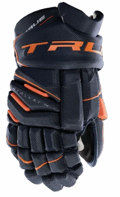 True Hockey True Catalyst 7X Junior Hockey Gloves -Hockey Supremacy CT7xGlove Navy Orange 1