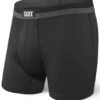 SAXX Sport Mesh Boxer Brief Fly Black/Graphite (2-Pack)