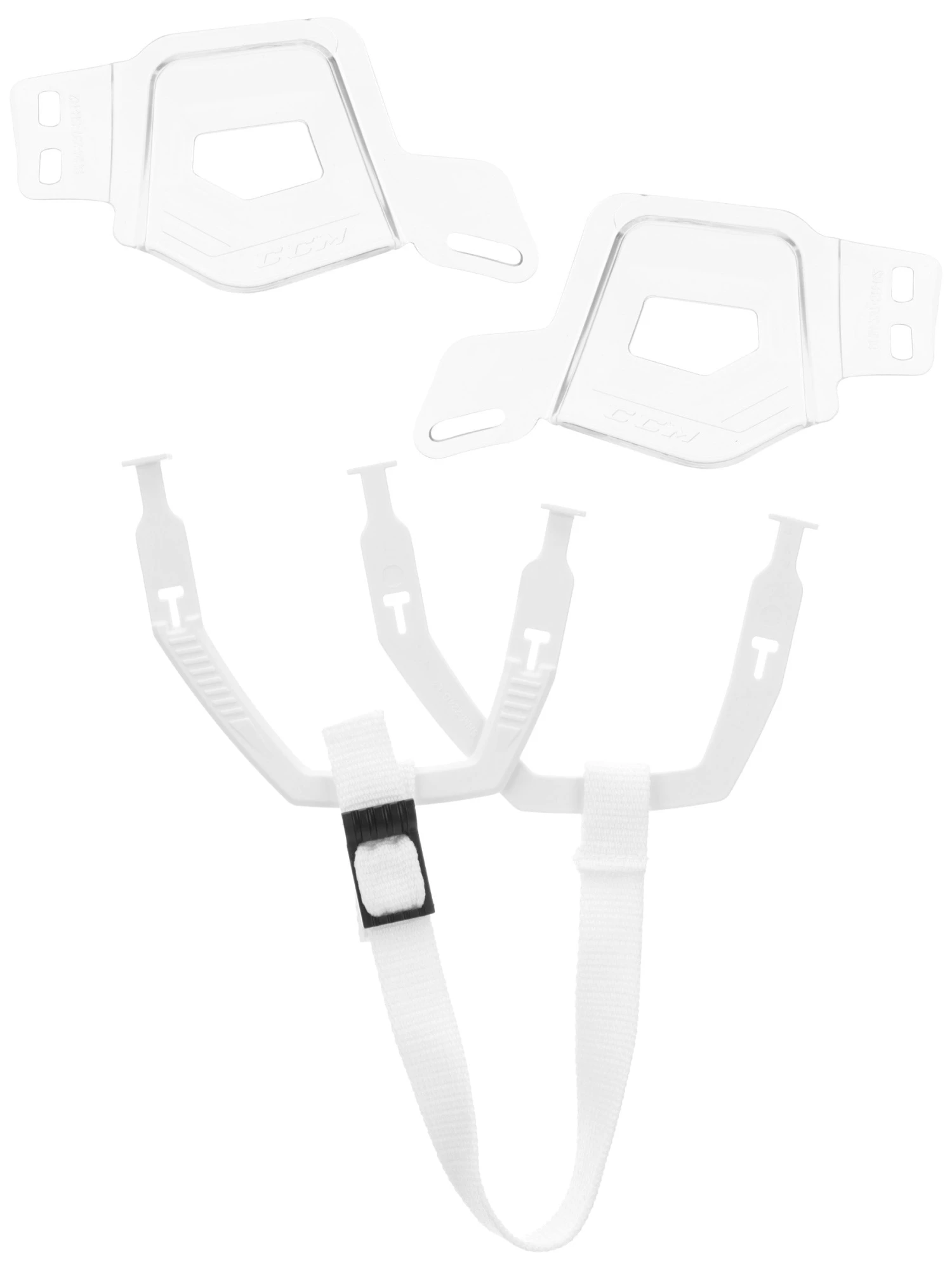 CCM Tacks Ear Cover, Ear Loop & Strap White 1 CCM Tacks Ear Cover, Ear Loop & Strap White
