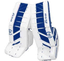 Warrior Ritual GT2 Intermediate Goalie Pads (w/ Knee Pads) 17 Warrior Ritual GT2 Intermediate Goalie Pads (w/ Knee Pads) -Hockey Supremacy warrior ritual gt2 intermediate goalie pads white blue