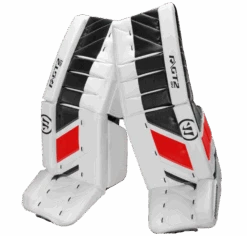 Warrior Ritual GT2 Senior Goalie Pads (w/ Knee Pads) -Hockey Supremacy warrior ritual gt2 senior goalie pads white black red