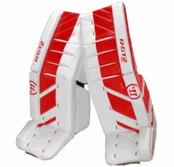 Warrior Ritual GT2 Senior Goalie Pads (w/ Knee Pads) -Hockey Supremacy warrior ritual gt2 senior goalie pads white red